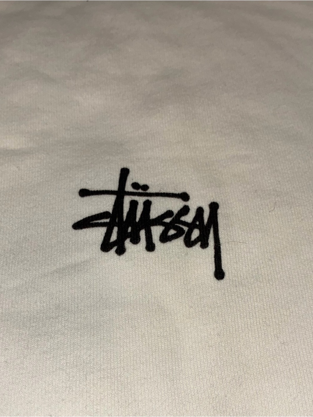 🆕 NWOT Stussy White Crewneck with Pastel Pink & Blue Tie-Dye Size Medium - Picture 5 of 9